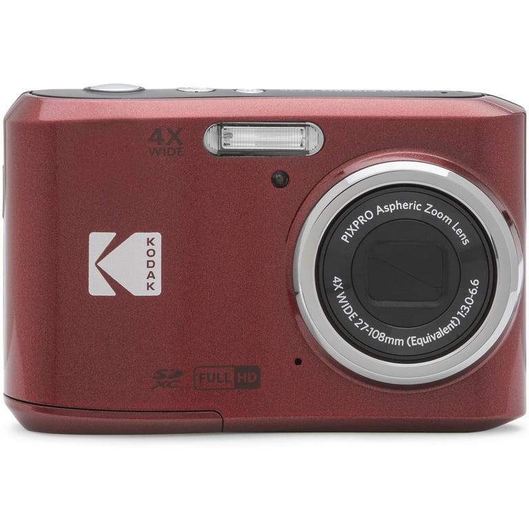 Kodak PIXPRO FZ45 16MP Digital Camera, Red with Lexar 32GB Memory