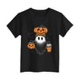 thumbnail image 4 of Staki Girls Fall Shirts Toddler Baby Girl Halloween T-Shirts Cutest in Graphic Shirts Kid Short Sleeve Tees Vintage Top(Black,9-10 Years), 4 of 5