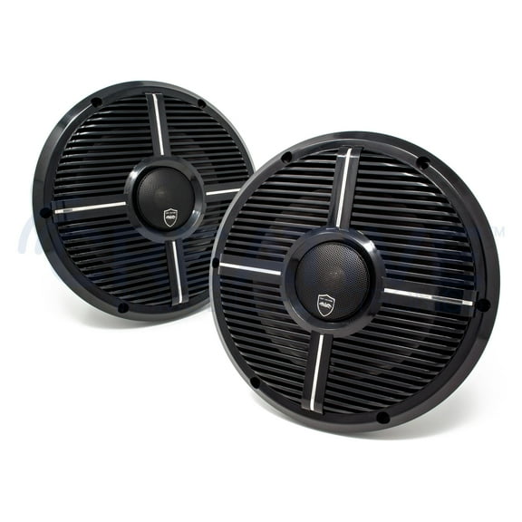 Wet Sounds REVO 10CX XW-B Black XW Grill 10 Inch Marine High Performance LED Coaxial Speakers (pair)