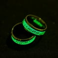 thumbnail image 4 of JAJAFOOK Men 8mm Wide Luminous Effect Stainless Steel Music Piano Ring Glow in The Dark, 4 of 5