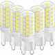 thumbnail image 1 of Bombillas LED regulables G9, equivalentes a 4 W, halógenas de 40 W, brillo instantáneo, luz blanca fría de 6000 K, bombillas de bajo consumo de CA de 220-240 V para lámparas de araña e iluminación, 1 of 5