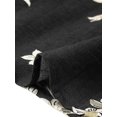 thumbnail image 5 of Agnes Orinda Women's Plus Size Shirts Floral Print Button Collared V Neck Roll Short Sleeve Elegant Tops 3X Black, 5 of 6