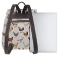 thumbnail image 3 of Disketp Various Chicken Mochila de Cuero para Mujer, Bolso de Espalda Antirrobo con Estilo para Viaje, Trabajo y Uso Diario, 3 of 4