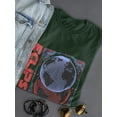 thumbnail image 3 of Eclipse Planet Techno Style T-Shirt Women -Image by Shutterstock, Female 4X-Large, 3 of 4