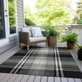 thumbnail image 6 of Addison Rugs Chantille Indoor/Outdoor Transitional Plaid Black Washable Rectangle Rug, 3' x 5', 6 of 6