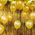 thumbnail image 3 of 36.2"x96.5" Gold Fringe Curtain Backdrop Birthday Bachelorette Party Decorations,Tinsel Curtain Backdrop for Parties,Door Streamers,Glitter Streamer Fringe Backdrop for Birthday Decoration, 3 of 7