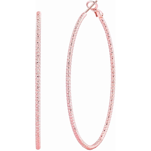 Gold Hoops Earrings for Women, 14k Real Gold Plated Big Earring Hoops Lightweight Earrings Hypoallergenic Large Sterling Silver Hoop Earring for Women 30MM 40MM 50MM 60MM[p275]