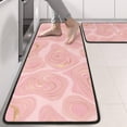 thumbnail image 2 of Kitchen Rugs Sets Of 2,Pink Marble Gold Pattern Anti Fatigue Kitchen Mat Rugs Non Slip Washable,Decorative Kitchen Floor Mats for Kitchen,Sink,Laundry,17"x47"+17"x47", 2 of 5