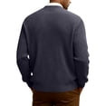 thumbnail image 4 of Kixjoy Blue Cardigan Sweaters for Men Long Sleeve Big and Tall Button Down Ribbed Knitted Sweater V Neck Fall Casual Jacket Basic Fashion Lightweight Mens Sweater, Navy 2XL, 4 of 7