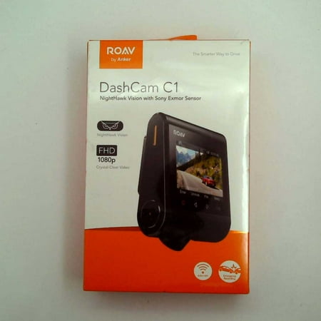 ROAV DashCam C1, by Anker, Car Recorder with Sony Sensor, 1080P FHD, 4-Lane Wide-Angle View Lens, Built-in WiFi with APP, G-Sens
