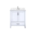 thumbnail image 3 of Jacques 30 in. W x 22 in. D White Bath Vanity, Carrara Marble Top, and Faucet Set, 3 of 9