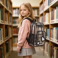thumbnail image 7 of Weebloom Large School Clear Backpack For Kids Boys Girls Waterproof Transparent Backpack Front Pocket Daypack For Travel Bookbag Middle High School College Black, 7 of 7