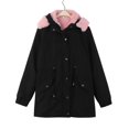 thumbnail image 5 of Abrigo de moda casual chaqueta de algodón chaqueta con capucha de longitud media a larga chaqueta de algodón de pelo de cordero de invierno para mujer, 5 of 5