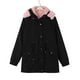 thumbnail image 1 of Abrigo de moda casual chaqueta de algodón chaqueta con capucha de longitud media a larga chaqueta de algodón de pelo de cordero de invierno para mujer, 1 of 5