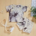 thumbnail image 2 of Babibeauty Baby Toddler Boy Girl Tie Dye Outfits Short Sleeve T-Shirt Top+Short Pants 2Pcs Unisex Summer Clothes, 2 of 7