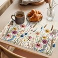 thumbnail image 3 of Spring Flowers Placemats Set of 12, Watercolor Pastoral Style Retro Non-Slip Place Mats Washable Table Mats for Kitchen Dining Table Decorations Indoor/Outdoor, 3 of 9