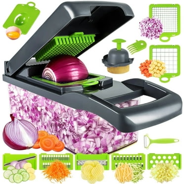 Bartans Food Slicer, and Vegetable Chopper 16-in-1 Stainless Steel Blade Easy Handle for Kitchen