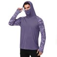 thumbnail image 3 of LWavelet Men's UPF 50+ UV Protection Fishing Shirt with Face Cover Long Sleeve Quick Dry Breathable Sun Hoodie for Beach, 3 of 7