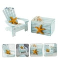 thumbnail image 3 of Soimiss 1 Set of Beach Home Decor Wooden Box Ornament Assorted Color Tabletop Decor, 3 of 8