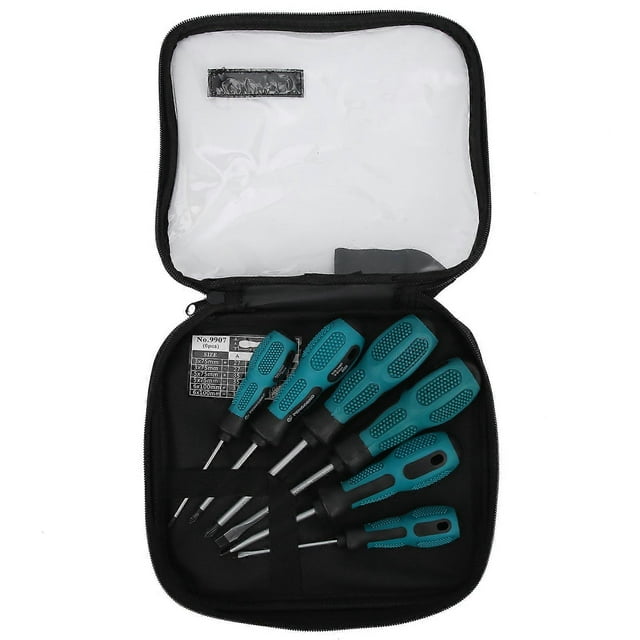 6Pcs set Magnetic Tip Screwdriver Steel Screw Driver Cross Flat Head NonSlip Handle