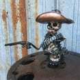 thumbnail image 2 of Injueey Materiales de resina decoración de escultura de calavera de vaquero para un adorno de calavera de vaquero de belleza duradera Kits de decoración para fiestas, 2 of 6