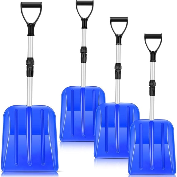 4 Pcs Kid's Snow Shovel Plastic Digging Lightweight Portable Beach Shovels for Kids Boys Girls Home Yard Garden Outdoor Activities Snow Removal(Orange)