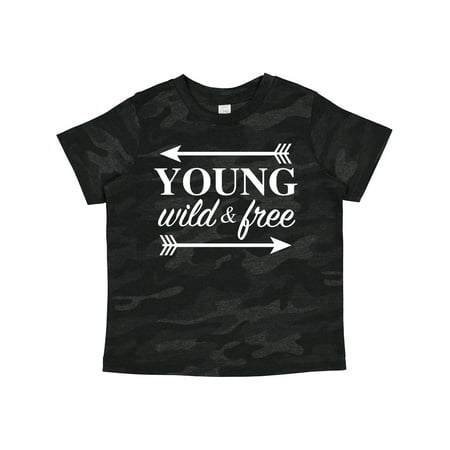 

Inktastic Young Wild & Free with Arrows Gift Toddler Boy or Toddler Girl T-Shirt