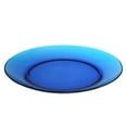 thumbnail image 3 of Borosilicate Glass Dessert Plate Set of 4 Glass Appetizer Plates 9.25" (23.5 cm), Blue, 3 of 11
