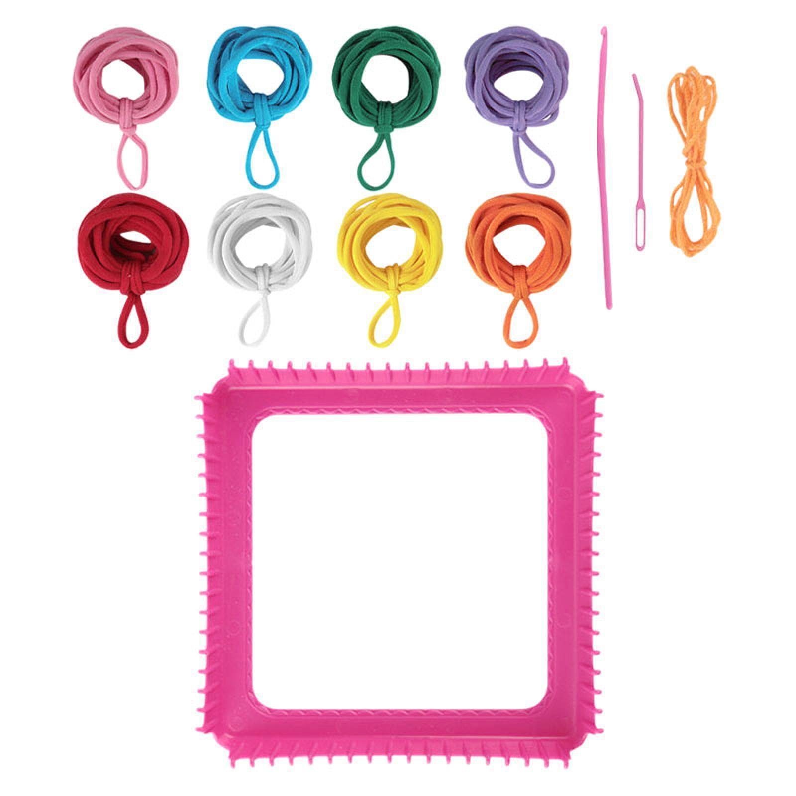 balikha Weaving Loom Kit Toys DIY Knitting Crochet Portable Crafts Gifts Potholder Loops Making Kits Sewing Craft for Adults Children 8 Colors