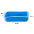 thumbnail image 5 of 2 paquetes de moldes rectangulares para hornear, moldes antiadherentes para pan, moldes de silicona para bricolaje, moldes para hornear pasteles, fácil limpieza (rojo), 5 of 5