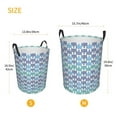 thumbnail image 6 of YFYANG Waterproof Laundry Hamper, Blue Wavy Lines Laundry Basket Oxford Fabric with Handle Foldable, S, 6 of 8