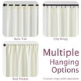 thumbnail image 4 of Curtainking Ivory Living Room Curtains Faux Silk 63 Inch Dupioni Curtains Light Filtering Curtains Rod Pocket Set 2 Panels, 4 of 9