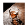 thumbnail image 3 of Pack 6 Vasos Calaca Shot Tequilero Vaso Vidrio Calavera 75ml Transparente, 3 of 5