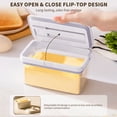 thumbnail image 2 of Ocalpur Butter Dish, Airtight Butter Keeper Container with Magnetic Cutter, BPA-free, for Countertop and Refrigerator Door Shelf, White, 2 of 8