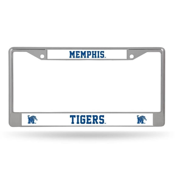 University of Memphis Chrome Metal License Plate Frame
