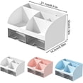 thumbnail image 2 of LAICAIW Desk Organizer with Drawer, Desktop Makeup Organizer Office Supplies Caddy Stationary Accessories Storage for Office School Home (White), 2 of 7