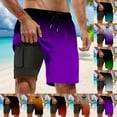 thumbnail image 5 of Kcolen Swim Trunks Men,2 in 1 Board Shorts Swimsuit Quick Dry Beach Shorts with Pockets Compression Liner Bathing Suits, 5 of 5