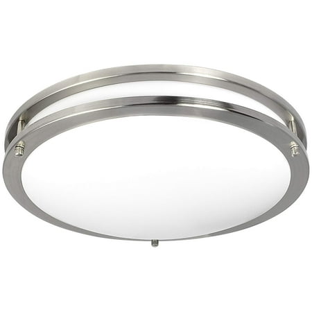 - Luxrite LED Flush Mount Ceiling Light, 16 Inch, Dimmable, 3000K Soft White, 1960 Lumens, 26W Ceiling Light Fixture, Energy Star & ETL - Perfect for Kitchen, Bathroom, Entryway, and Living Room