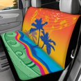 thumbnail image 2 of POLERO Beach Palm Tree Music Car Back Seat Covers, Set of 2 Pieces Heavy Duty Auto Seat Cushion Protectors for Van and Truck, All Weather Use, 2 of 4