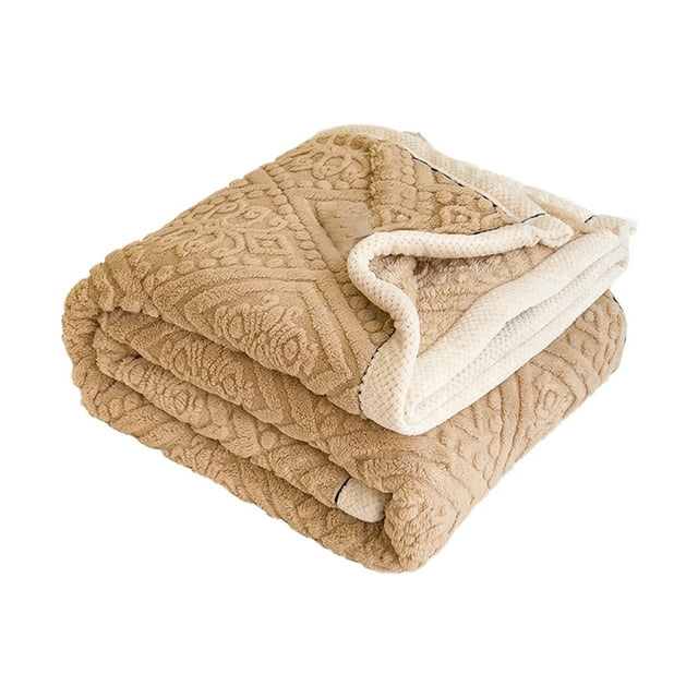 Double Layer Fleece Throw Blanket 80x60 Inches Ultra Soft Warm Sofa Cover Lightweight Bed Blanket All Season Home Decor