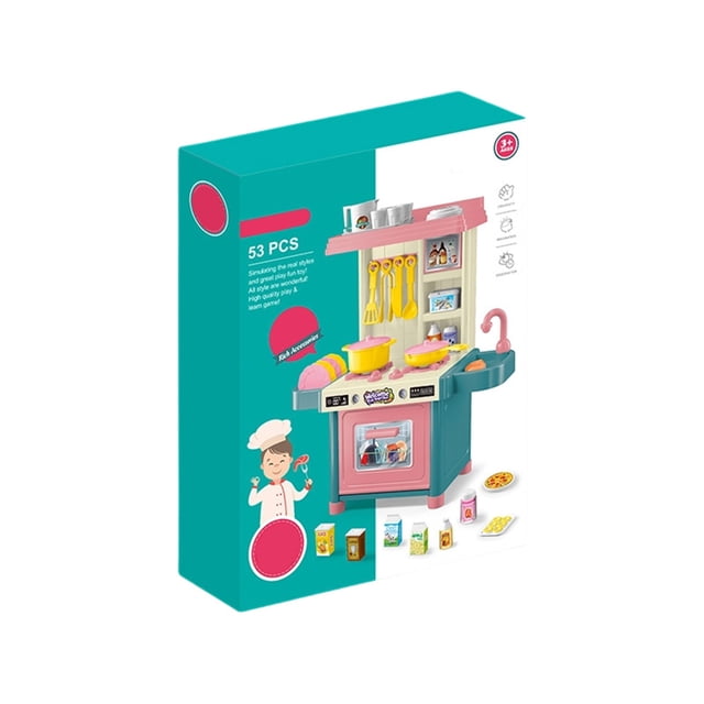 ICQOVD Montessori Kitchen Simulation Cookware Tabletop Playset