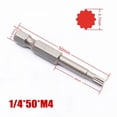 thumbnail image 1 of Bgsha Embout de Tournevis Torx 12 Pointes 50 mm, Corps Hexagonal 6,35 mm, Magnétique - M-12 en Option, 1 of 5