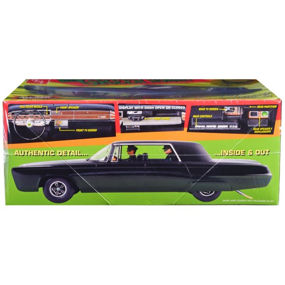Skill 2 Model Kit Black Beauty "The Green Hornet" (19661967) TV Series with Green Hornet and Kato Figures 1/25 Scale Model by AMT