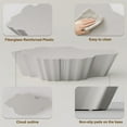 thumbnail image 6 of Cloud Coffee Table for Living Room, Modern Table Lightweight Fiberglass Design, Rustic Accent Table Irregular Artistic Shape Furniture, No Need Assembly, 6 of 7
