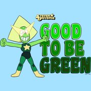 Men's Steven Universe Peridot Good to Be Green Graphic Tee Light Blue Large