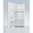 thumbnail image 3 of 18 cu.ft. break room refrigerator-freezer in white with NIST calibrated alarm/thermometers and copper handles, 3 of 3