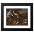thumbnail image 2 of Melchior d'Hondecoeter 18x15 Black Modern Framed Museum Art Print Titled - Portrait of a Lady in as the Goddess Diana and Her Attendant, with the Spoils of the Chase, 2 of 5