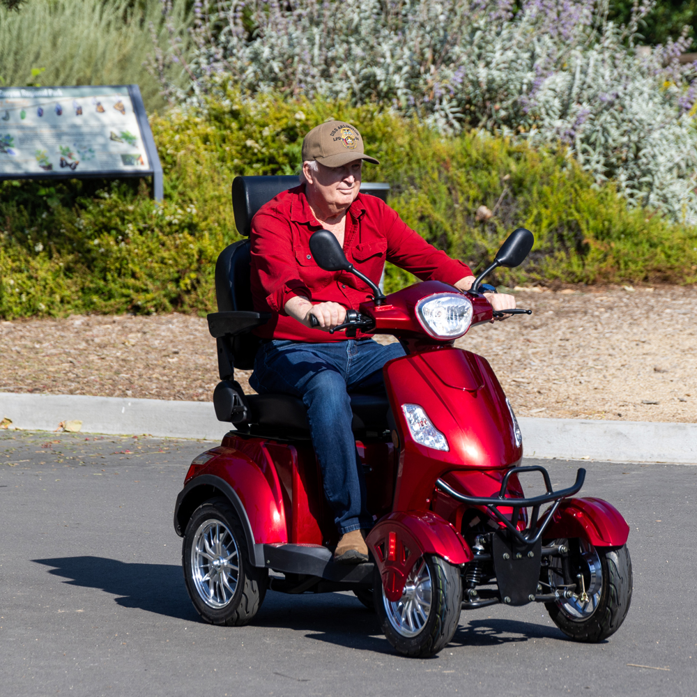 SKRT Electric Large 4 Wheel Mobility Scooters, Heavy Duty Wheelchair Device, 400 LBS Capacity for Seniors & Adults, Speed Adjust, Remote Key, Assembled In US, Receive Ready to Ride