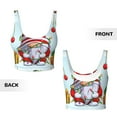 thumbnail image 6 of Uemuo Funny Christmas Gnome Pattern Women's Sports Bra - High Impact Support, Breathable, and Comfortable Athletic Bra for Running, Yoga, and Workouts, 6 of 9