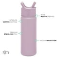 thumbnail image 2 of Simple Modern Summit Water Bottle Straw Lid Vacuum Insulated Stainless Steel Bottle | 18 fl oz, 2 of 3